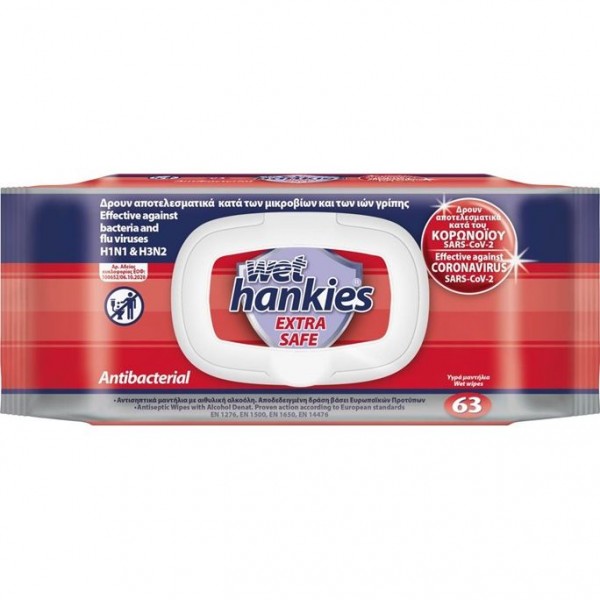 wet hankies extra safe  antibacterial		