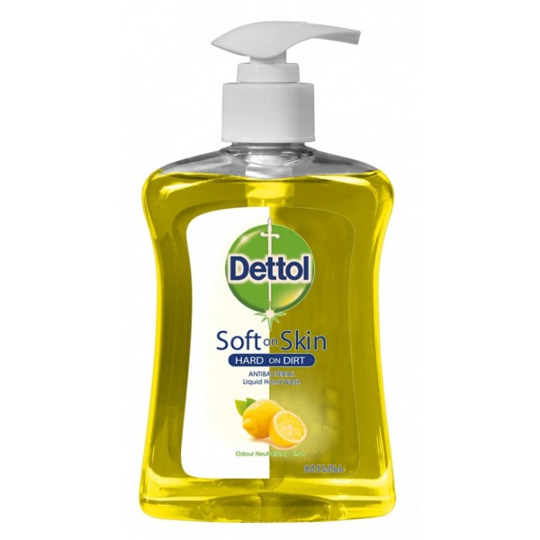 DETTOL Soft on Skin Hard on Dirt Liquid  Αντιβακτηριδιακό με εκχύλίσμα Κίτρου 250ml